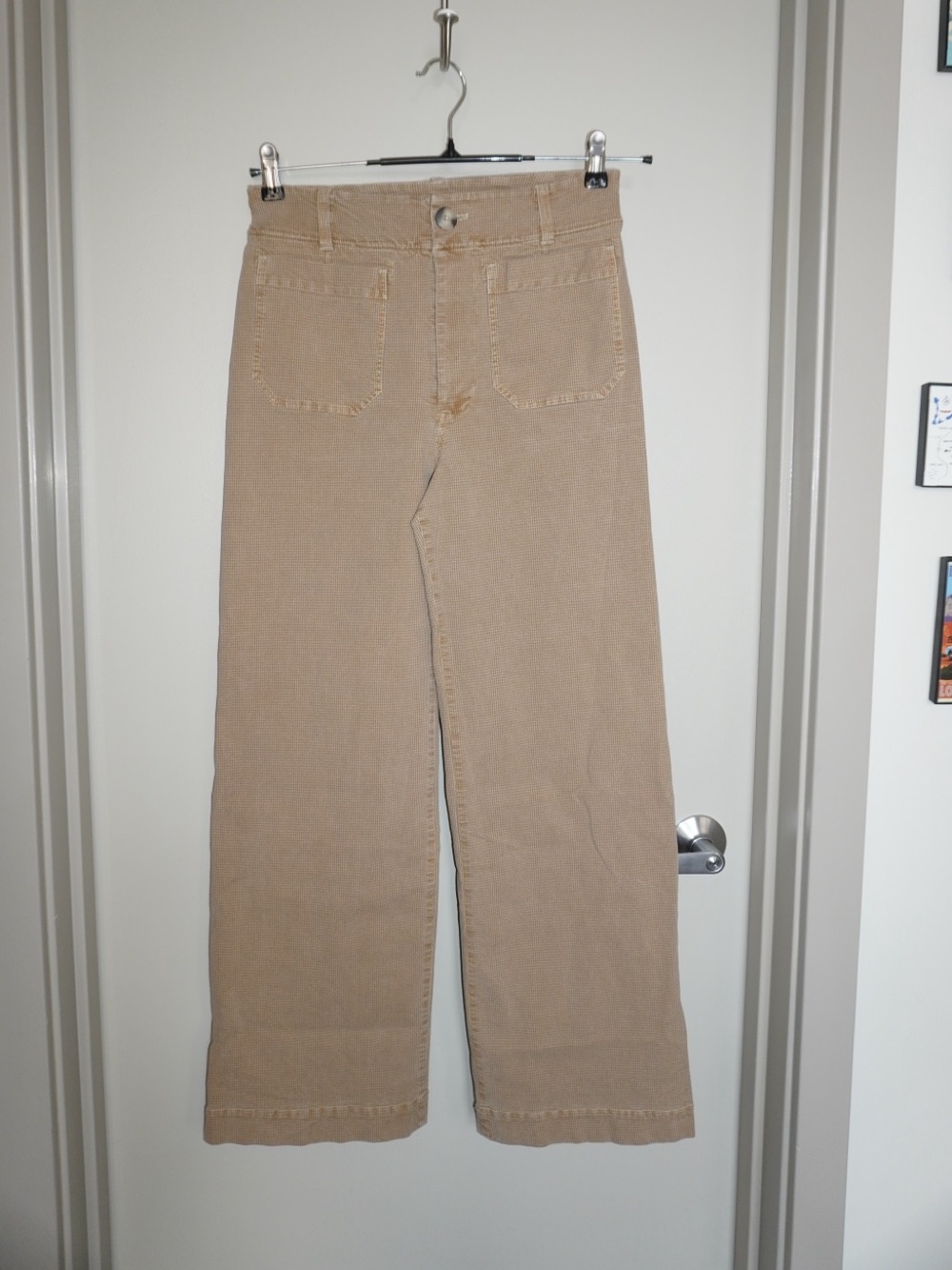 Anthropologie Maeve Colette Plaid High-Rise Wide-Leg Full-Length Pants